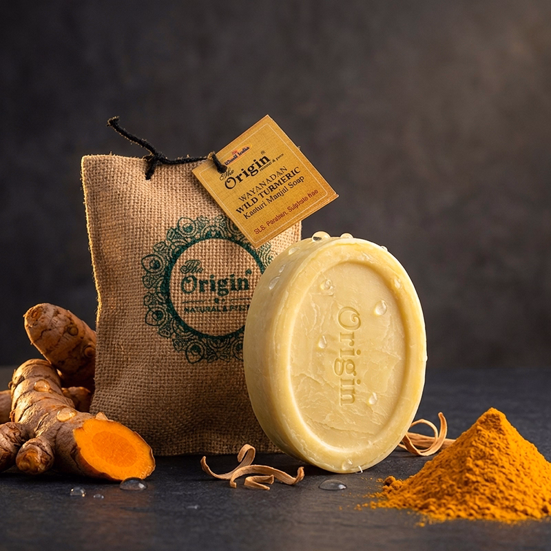 Wayanadan Wild Turmeric Handmade Organic Ayurvedic Soap 150g Herbal Bath Bar