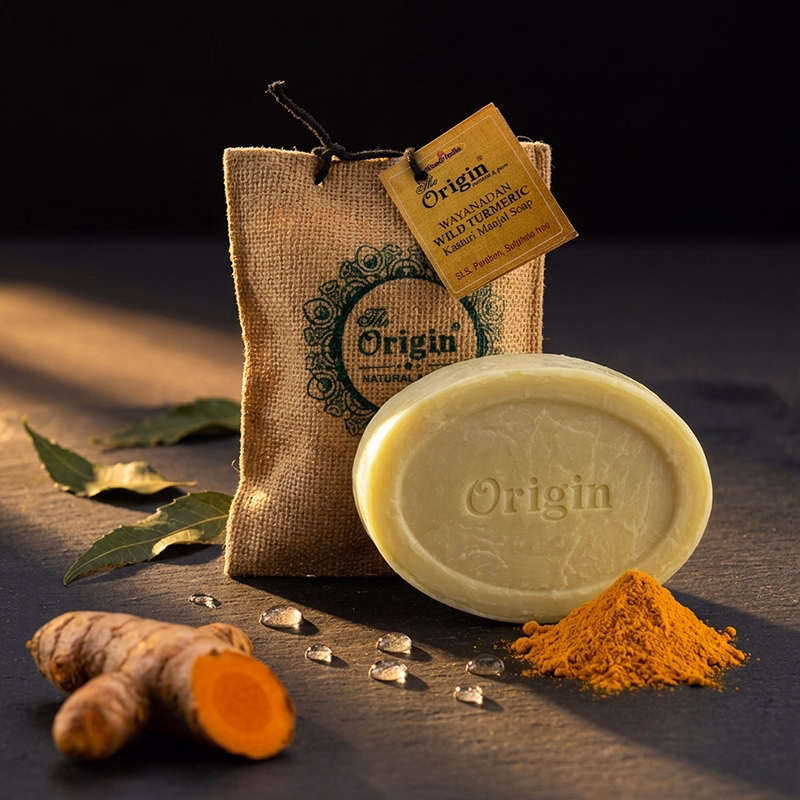 Wayanadan Wild Turmeric Handmade Organic Ayurvedic Soap 150g Herbal Bath Bar